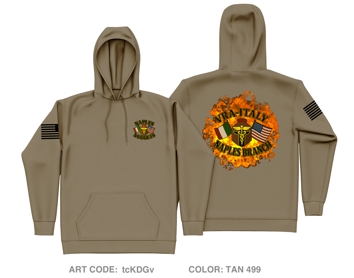 VRA-Italy Naples Branch Fundraising Collection Core Men's Hooded Performance Sweatshirt - tcKDGv
