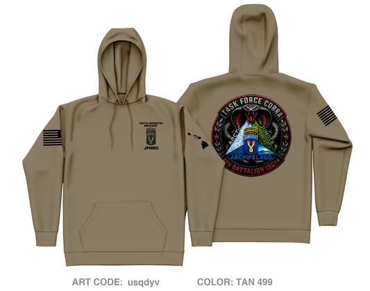 4TH BN 196th IN BDE Core Men's Hooded Performance Sweatshirt - usqdyv