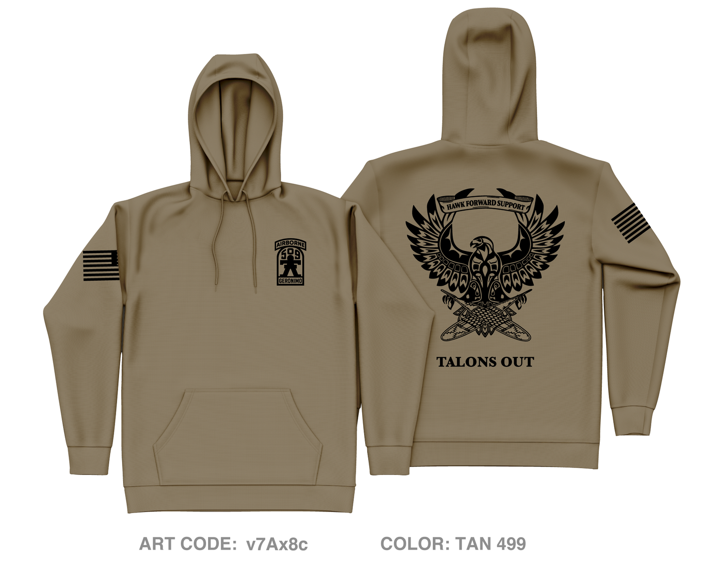 Hawk 3-509th ABN IN Core Men's Hooded Performance Sweatshirt - v7Ax8c