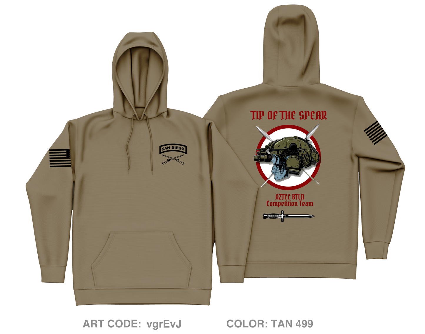 Aztec Battalion Core Men's Hooded Performance Sweatshirt - vgrEvJ