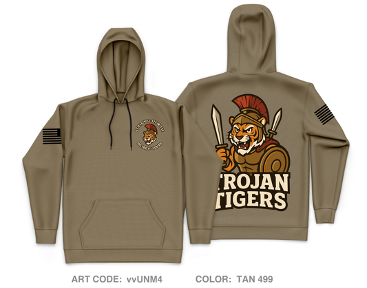 Trojan Tigers 1st squad Core Men's Hooded Performance Sweatshirt - vvUNM4