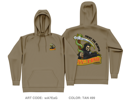 555th FRSD Core Men's Hooded Performance Sweatshirt - wA7EaG