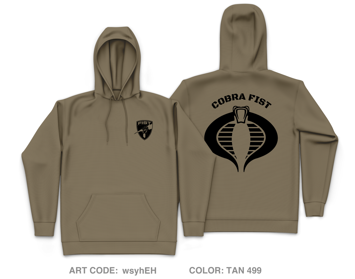 1-502 FIST Core Men's Hooded Performance Sweatshirt - wsyhEH
