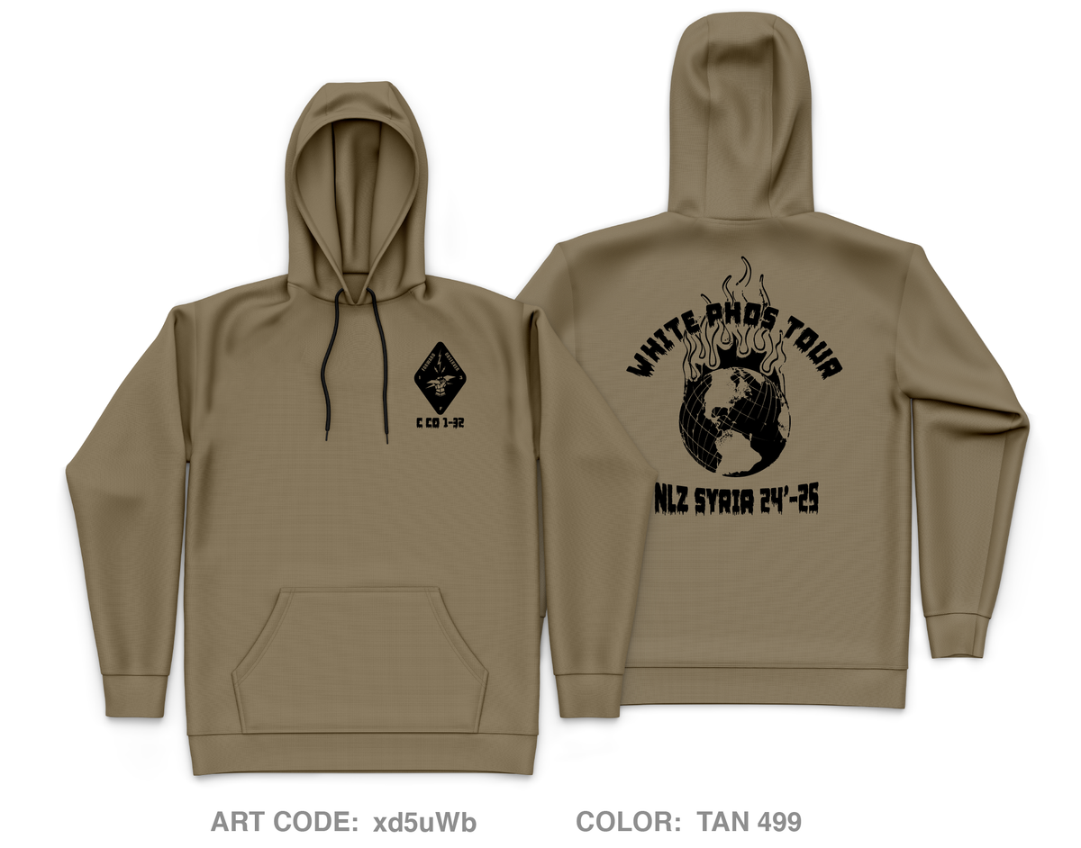 C Co FiST 1-32 1BCT 10th MTN DIV LI Core Men's Hooded Performance Sweatshirt - xd5uWb