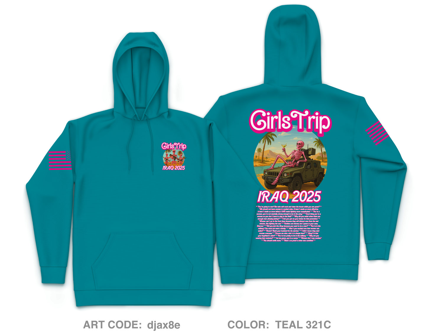 Iraq 2025 Girls Trip Core Men's Hooded Performance Sweatshirt - djax8e