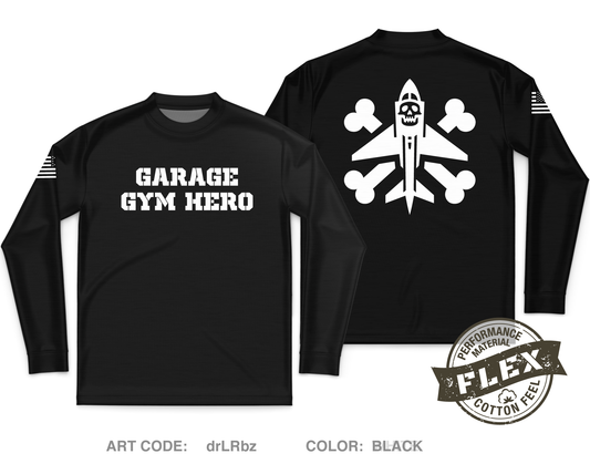 Garage Gym Hero Core Men's LS Flex Performance Tee - drLRbz