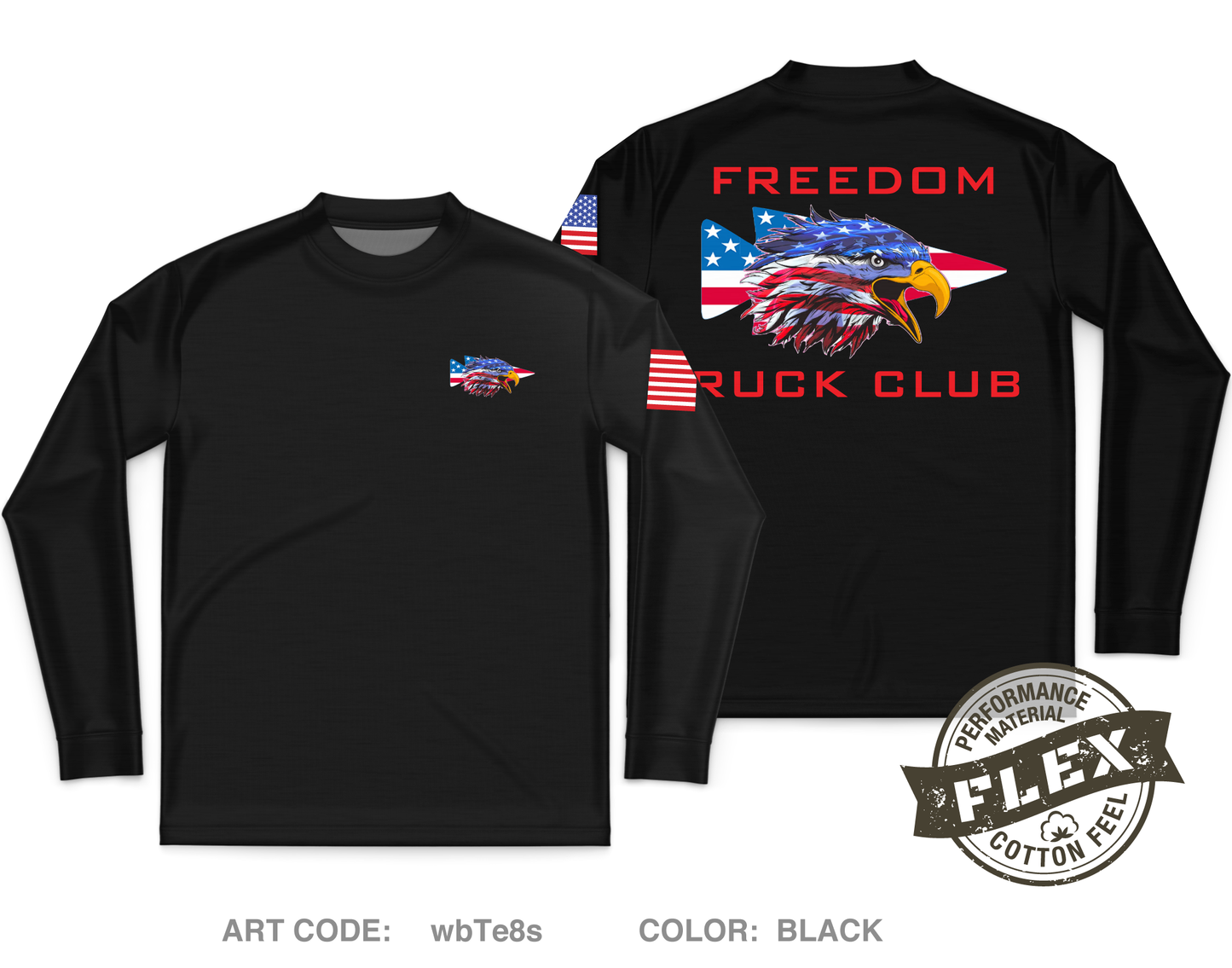 Freedom Ruck Club Core Men's LS Flex Performance Tee - wbTe8s