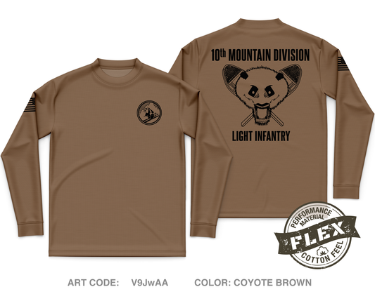 10th MTN DIV G2 Core Men's LS Flex Performance Tee - V9JwAA