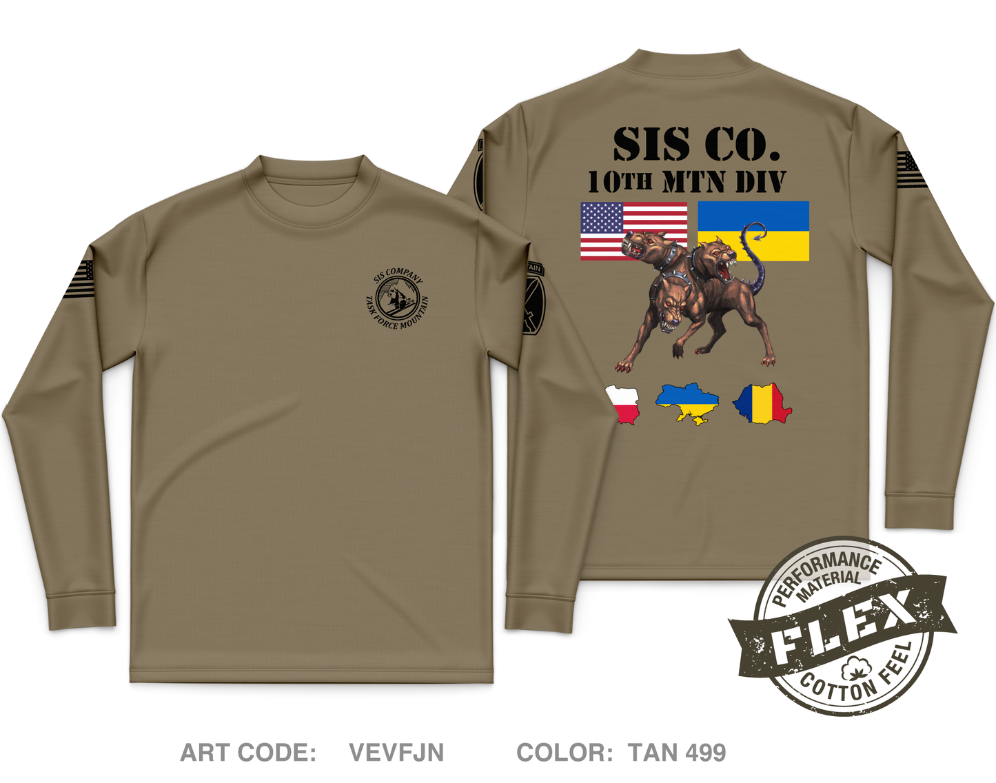 SIGNAL INTELLIGENCE SUSTAINMENT COMPANY, HHBN, 10TH MTN Core Men's LS Flex Performance Tee - VEVFJN