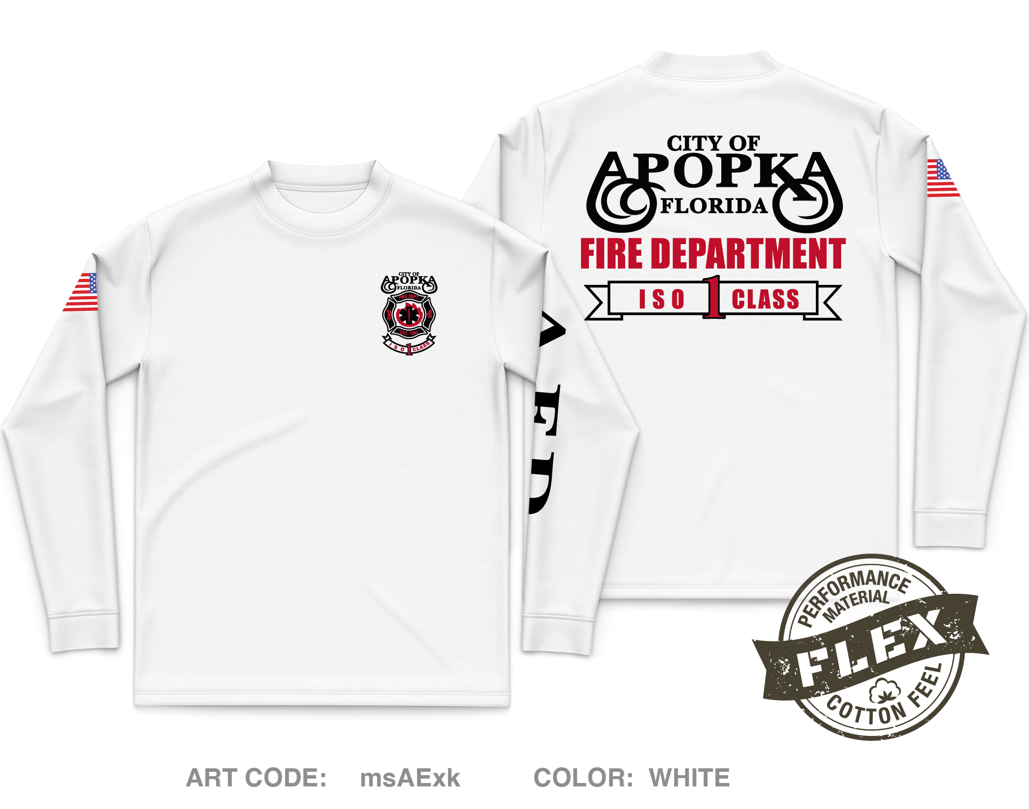 Apopka Fire Department Core Men's LS Flex Performance Tee - msAExk ...