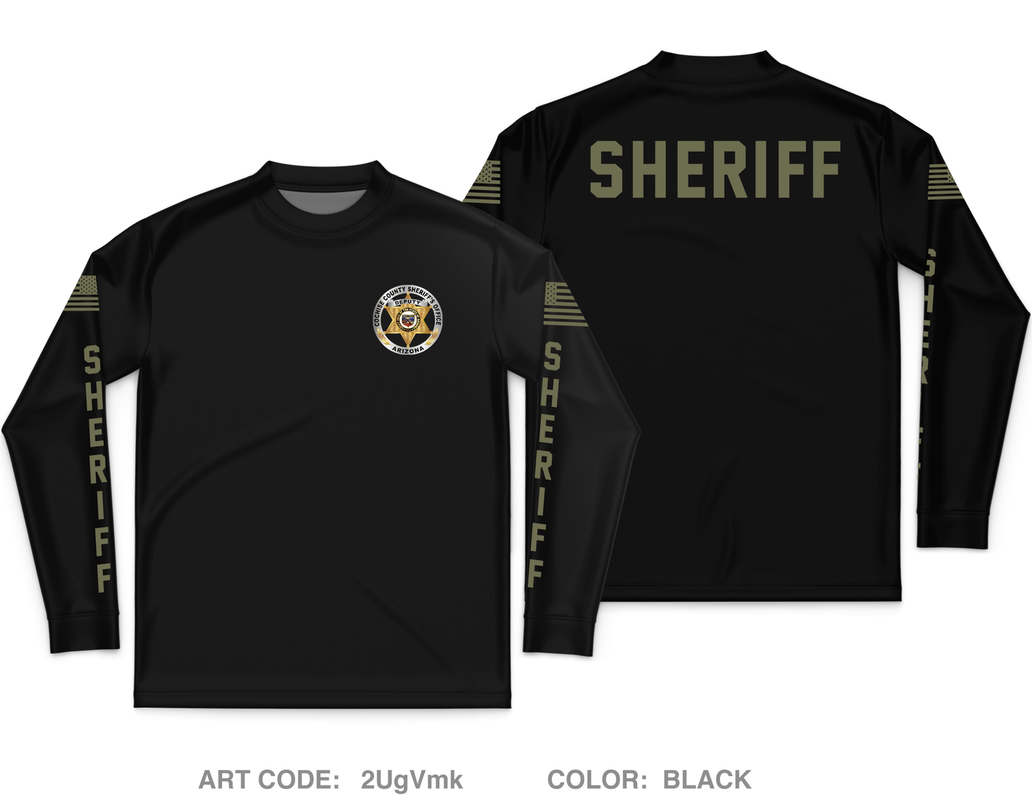 Cochise County Sheriff’s Office Benson Patrol Store 1 Core Men's LS Performance Tee - 2UgVmk