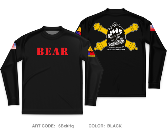 Bear BTRY 4-27 FA Core Men's LS Performance Tee - 6BxkHq