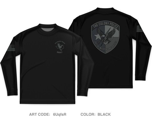 The Colony Police Department SWAT Core Men's LS Performance Tee - 6UqfsR