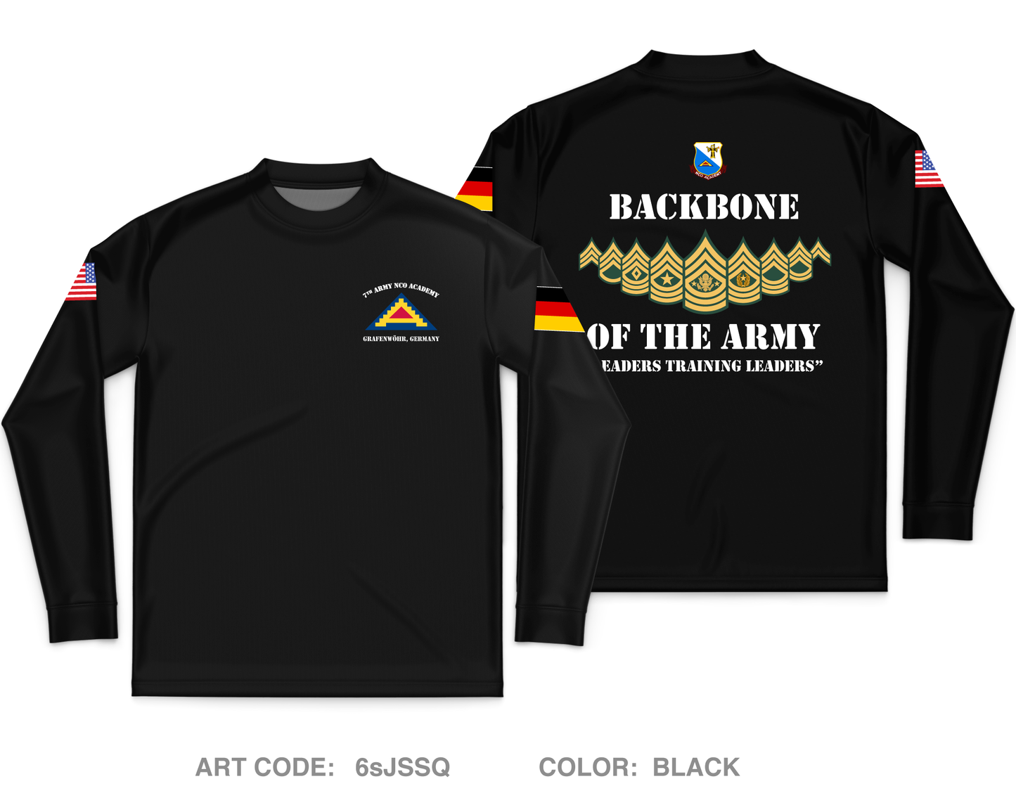 7th Amy NCO Academy Core Men's LS Performance Tee - 6sJSSQ