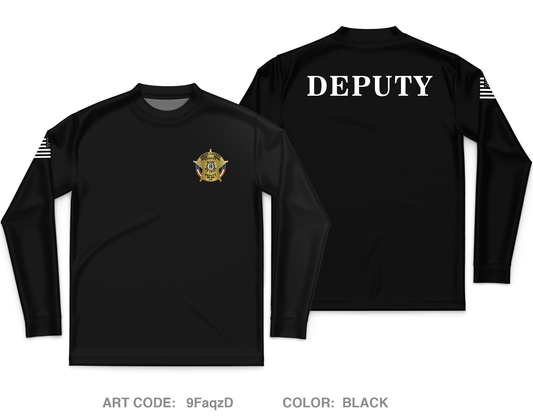 Union County Sheriff's Department Core Men's LS Performance Tee - 9FaqzD