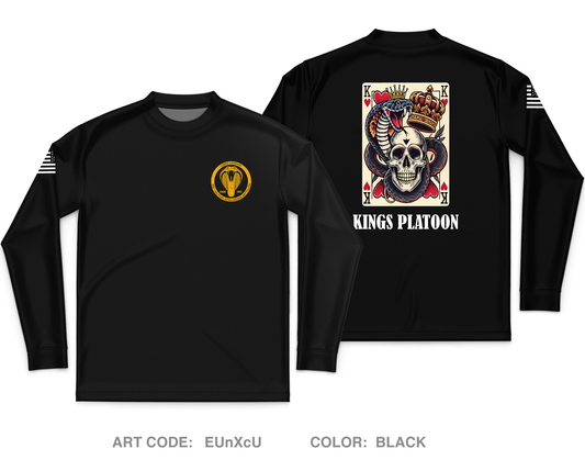 Kings Platoon Charlie Company 305th MI BN Core Men's LS Performance Tee - EUnXcU