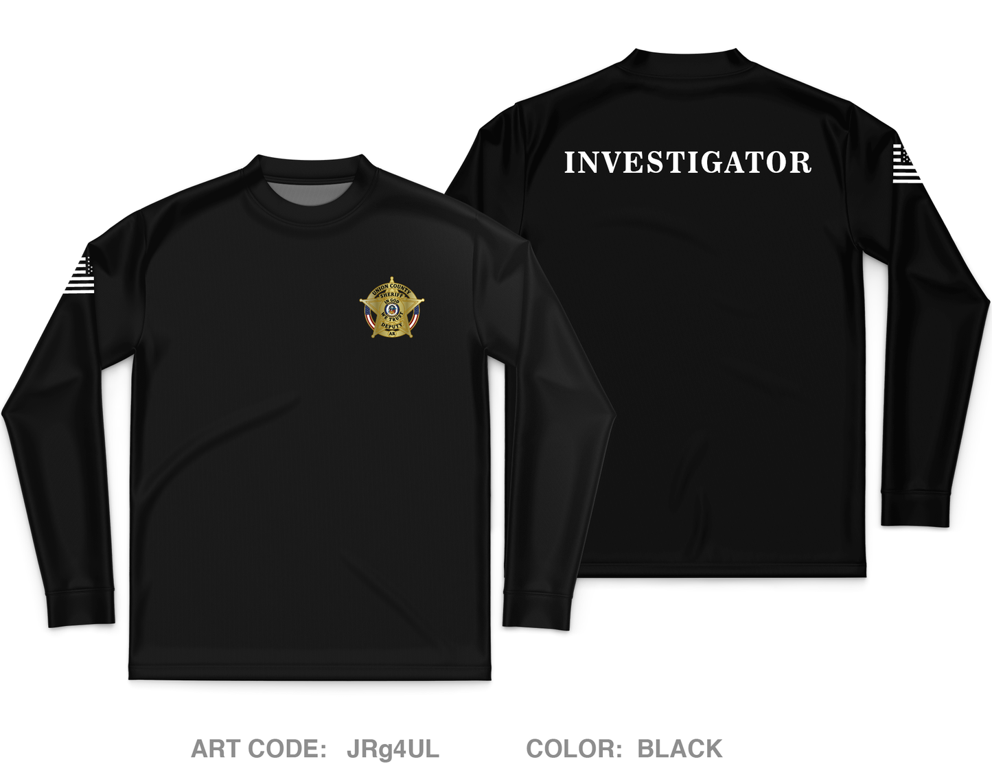 Union County Sheriff's Department Core Men's LS Performance Tee - JRg4UL