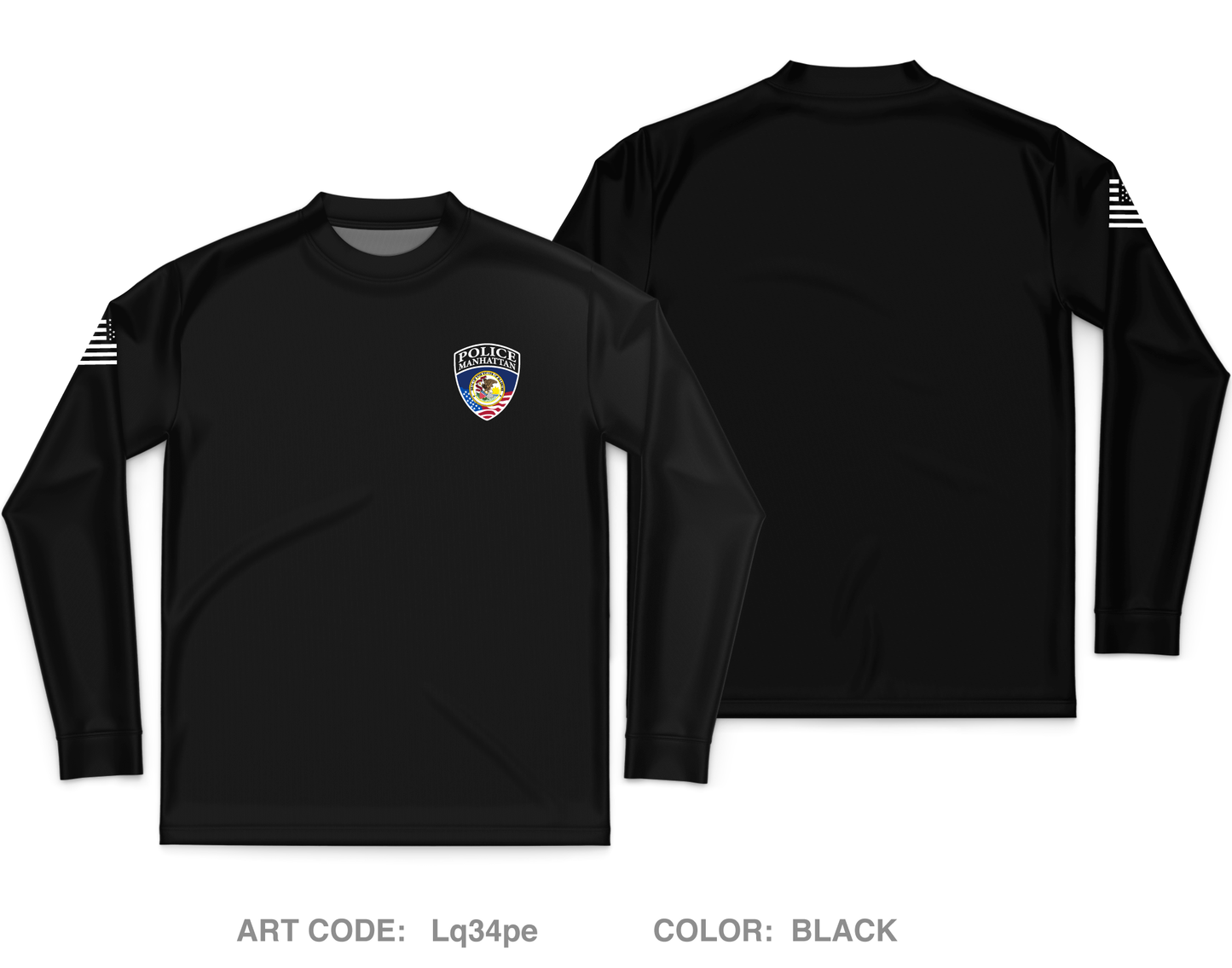 Manhattan Police Department Core Men's LS Performance Tee - Lq34pe