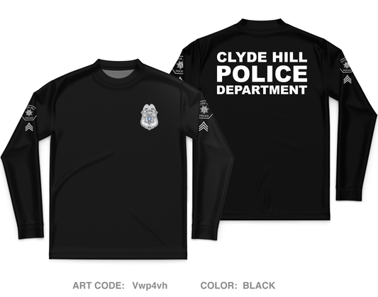 Clyde Hill Police Department Store 1 Core Men's LS Performance Tee - Vwp4vh