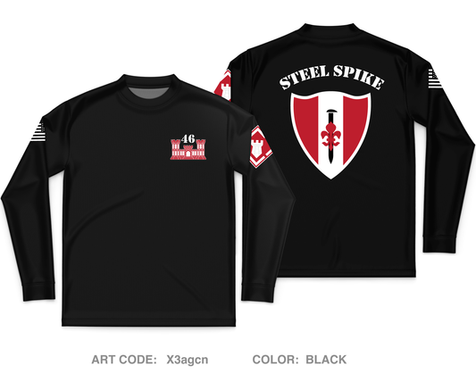 46th Engineers Core Men's LS Performance Tee - X3agcn