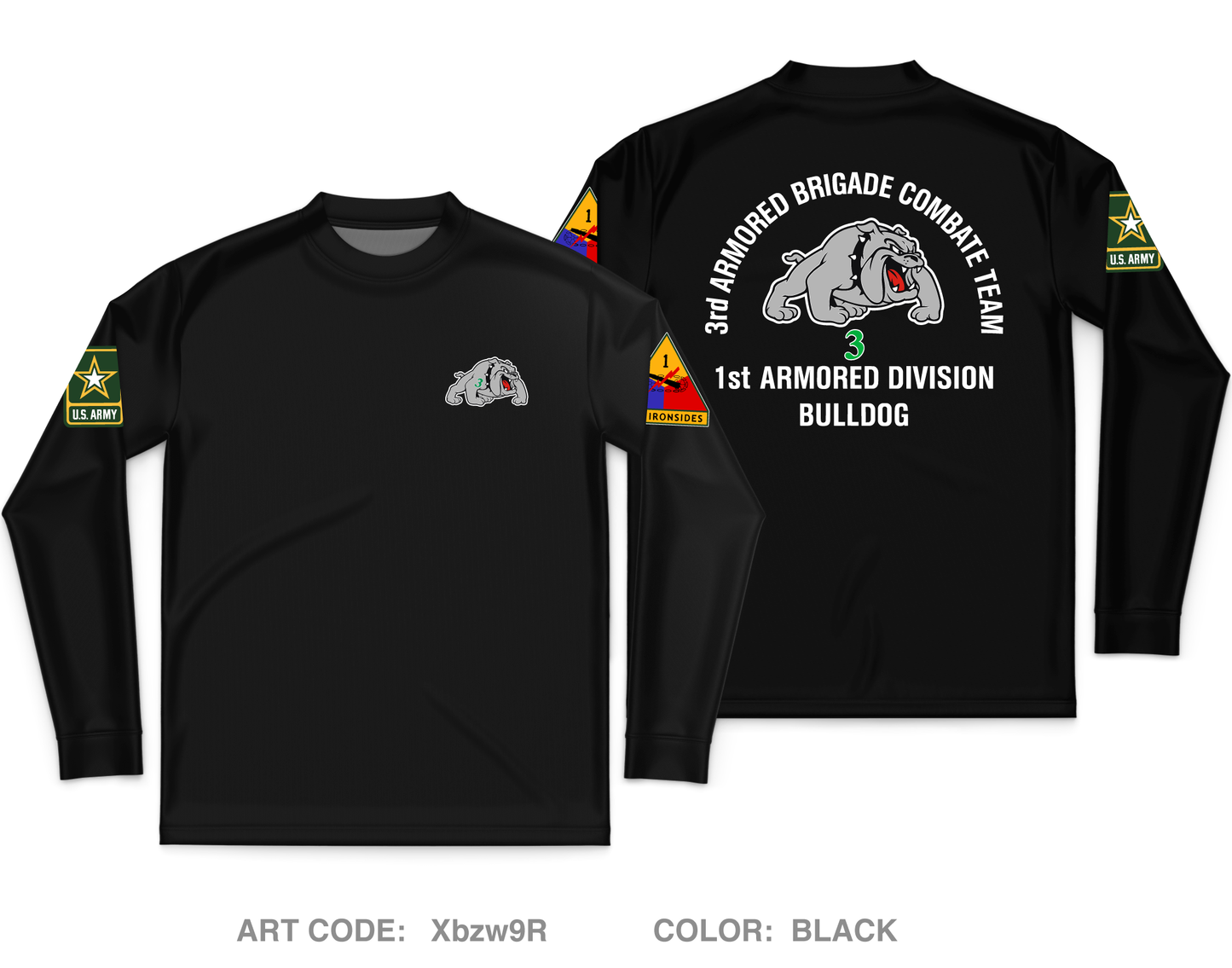 3ABCT 1AD Core Men's LS Performance Tee - Xbzw9R