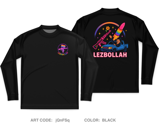 Lezbollah Fundraising Collection Core Men's LS Performance Tee - jQnFSq