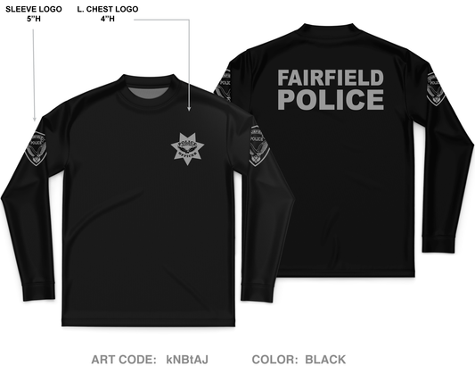 Fairfield Police K9 Unit Core Men's LS Performance Tee - kNBtAJ