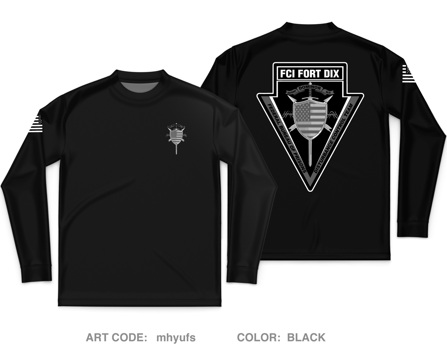 DCT Fort Dix Core Men's LS Performance Tee - mhyufs