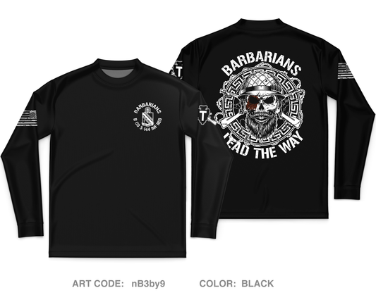 Barbarians / B Co 3-144 INF REG Core Men's LS Performance Tee - nB3by9