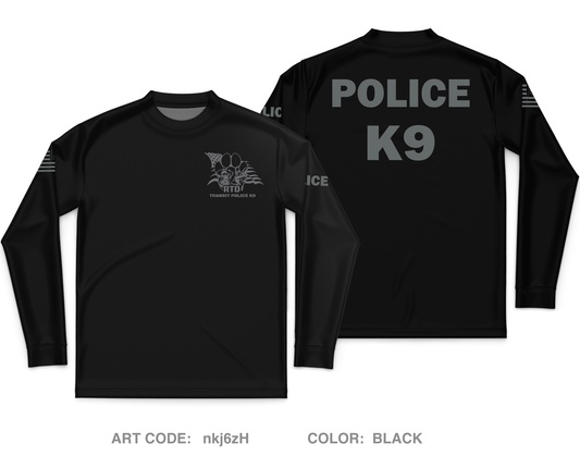 RTD Transit Police K9 Core Men's LS Performance Tee - nkj6zH