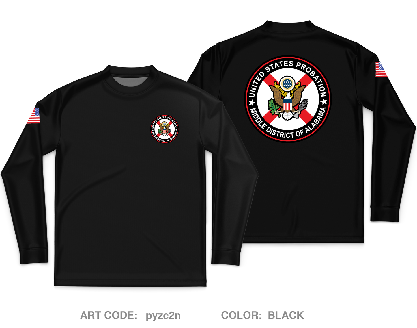 U.S. Probation Core Men's LS Performance Tee - pyzc2n