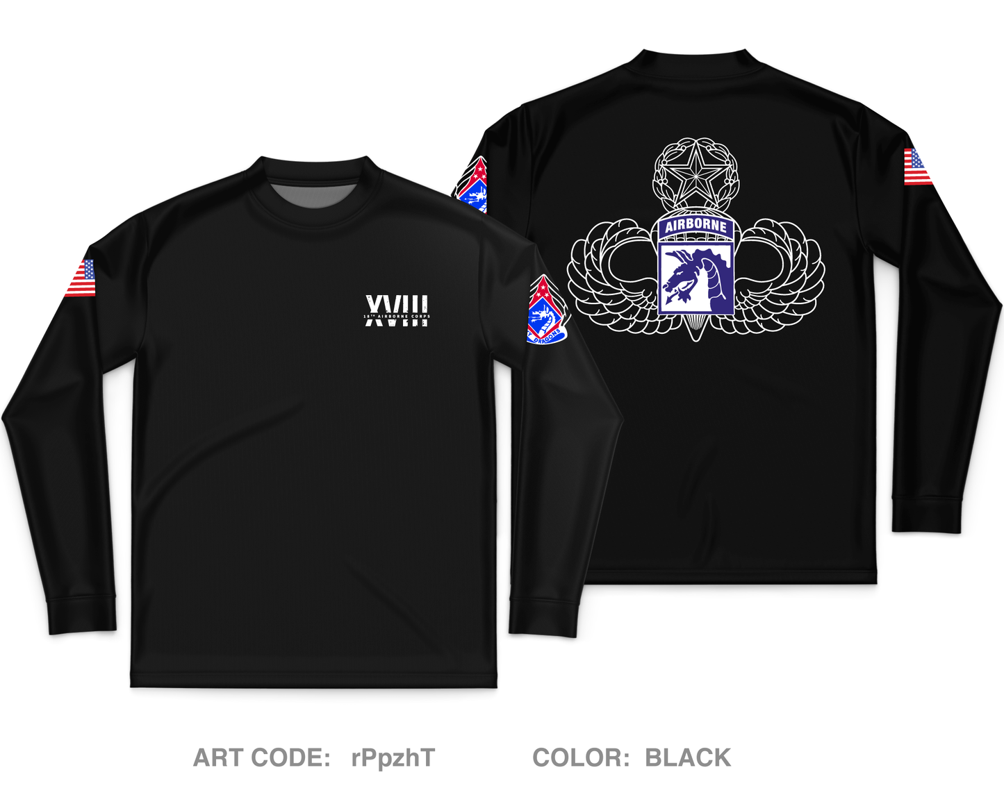 XVIII Airborne Corps OSJA Core Men's LS Performance Tee - rPpzhT