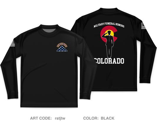 Colorado ARNG Military Funeral Honors Core Men's LS Performance Tee - rstjtw