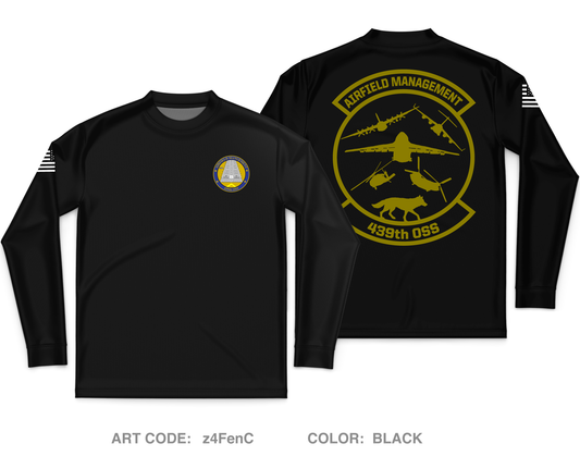 KCEF 439TH AIRFIELD MANAGEMENT Core Men's LS Performance Tee - z4FenC