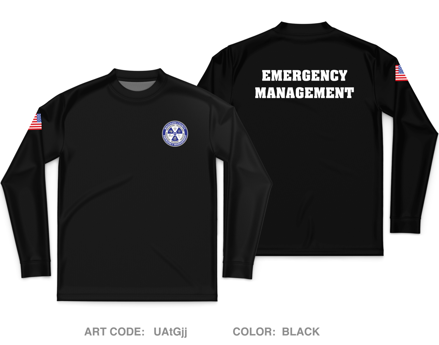 Waushara County Emergency Management Core Men's LS Performance Tee - UAtGjj