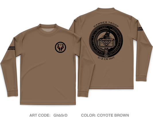 Hammer Troop, 3/2CR Core Men's LS Performance Tee - Ghb5rD