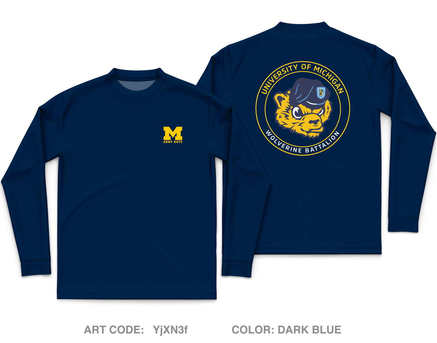 University of Michigan Army ROTC Core Men's LS Performance Tee - YjXN3f