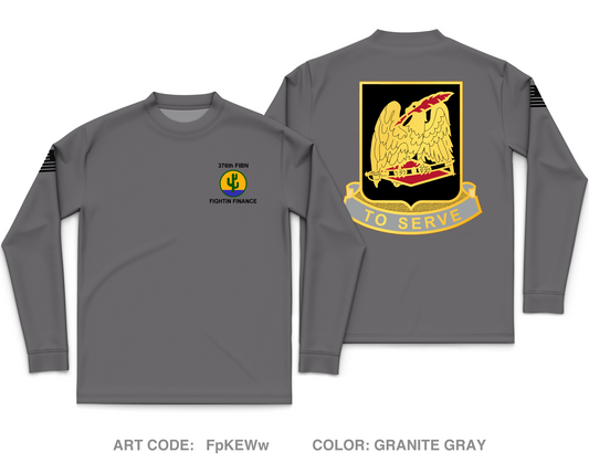 376th Finance Battalion Core Men's LS Performance Tee - FpKEWw