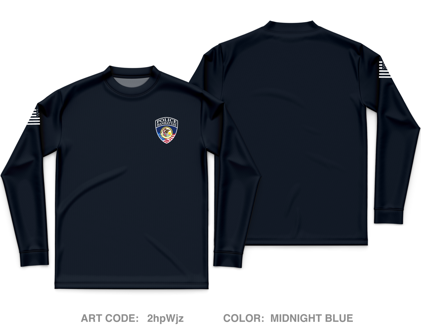 Manhattan Police Department Core Men's LS Performance Tee - 2hpWjz