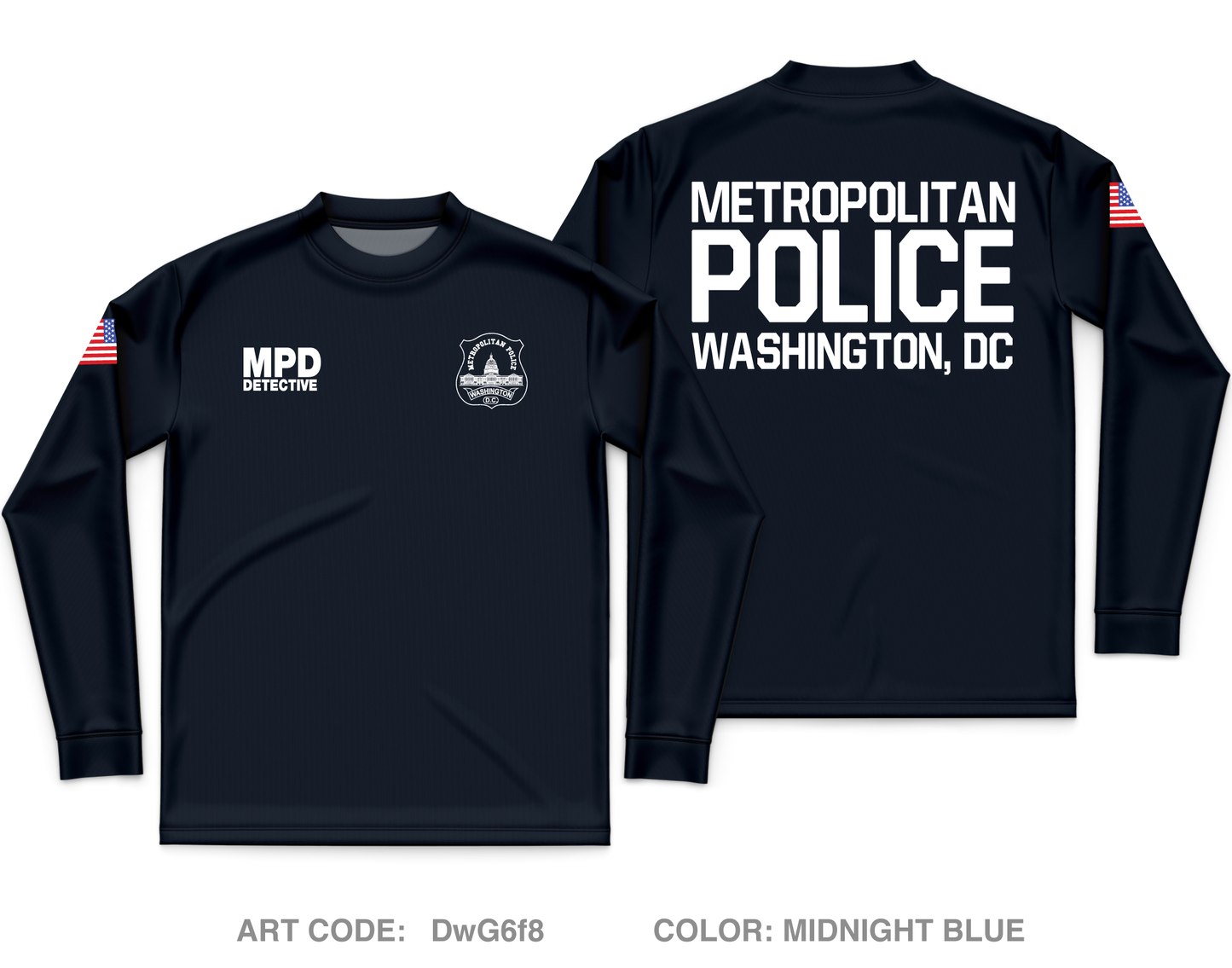 Metropolitan Police Department - DC Core Men's LS Performance Tee - DwG6f8