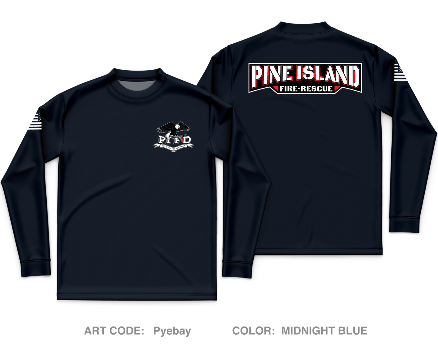 Pine Island Fire Department Core Men's LS Performance Tee - Pyebay