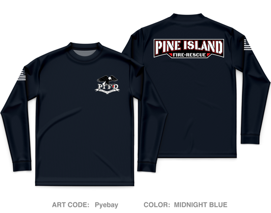 Pine Island Fire Department Core Men's LS Performance Tee - Pyebay