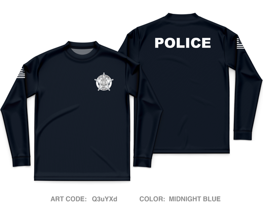 Konawa police department Core Men's LS Performance Tee - Q3uYXd