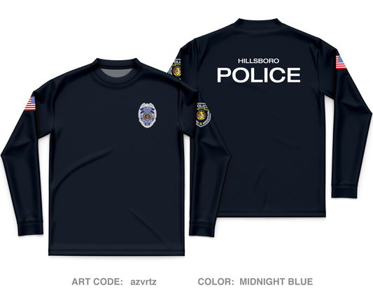 Hillsboro Police Department Core Men's LS Performance Tee - azvrtz