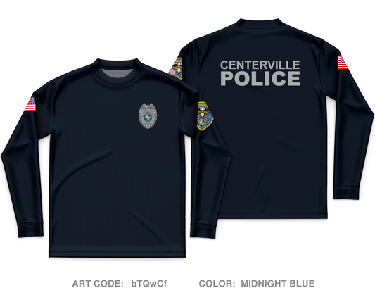 Centerville Police Department Core Men's LS Performance Tee - bTQwCf