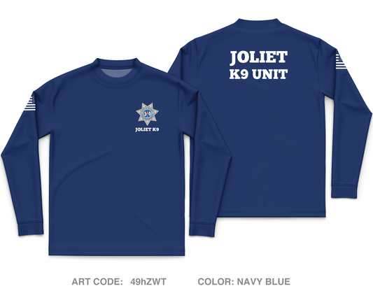 Joliet Police K9 Unit Core Men's LS Performance Tee - 49hZWT