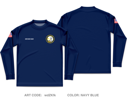 USCG Base Guam Core Men's LS Performance Tee - wdZKfk