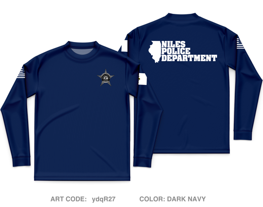 Niles Police Department Core Men's LS Performance Tee - ydqR27