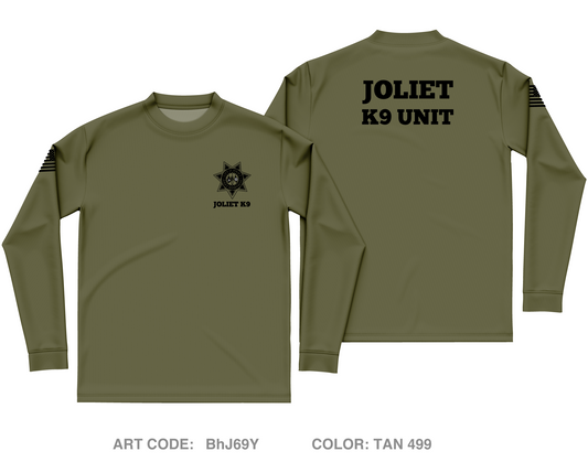 Joliet Police K9 Unit Core Men's LS Performance Tee - BhJ69Y