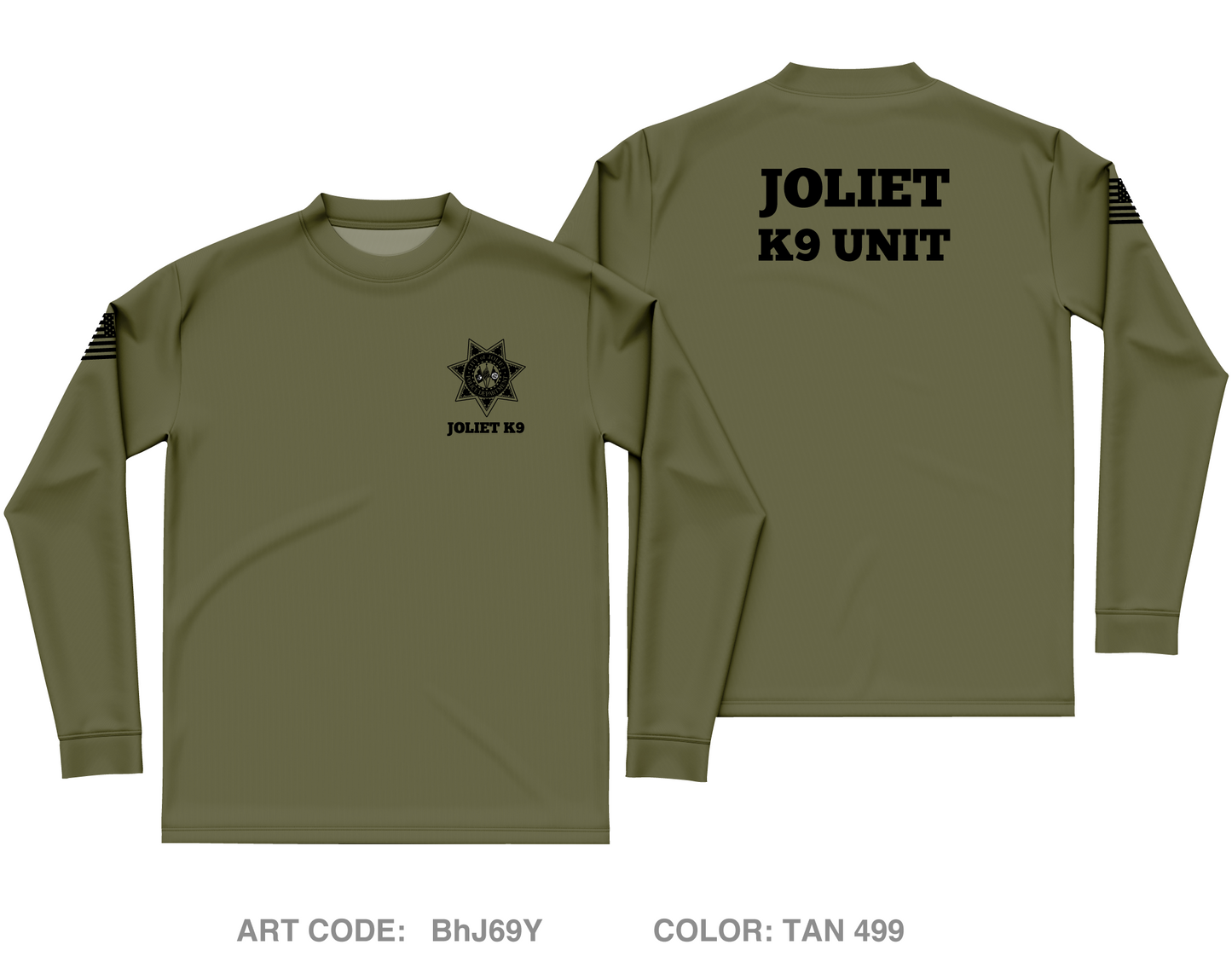 Joliet Police K9 Unit Core Men's LS Performance Tee - bLMKgc